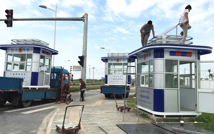 上海想興鋁塑板崗?fù)さ膬?nèi)部裝飾情況