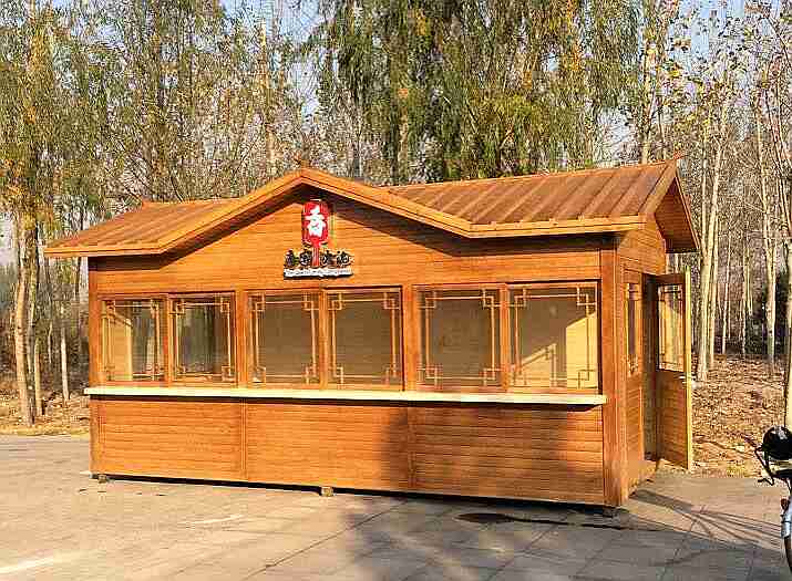 山西祁縣喬家大院木質售貨亭