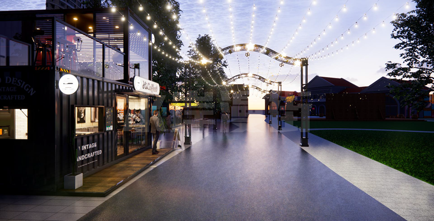 呼和浩特水岸漫街商業(yè)街集裝箱售貨亭